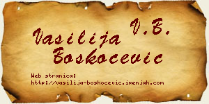 Vasilija Boškoćević vizit kartica